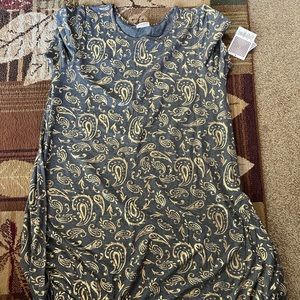 Grey and Shiny Gold Elegant Dress